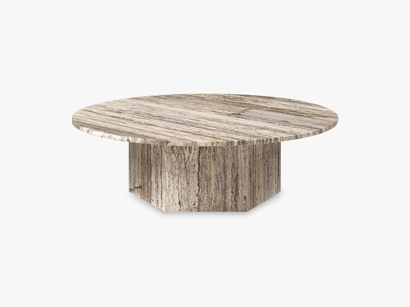 Epic Coffee Table - Grey Travertine, Ø110