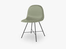 3D Dining Chair - Un-upholstered Center Black base, Mistletoe Green shell