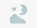 Wall Decoration - Moon/Cloud/Star, Blue Mist
