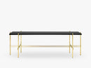 TS Console - 1 rack Brass base, glass Graphite Black top