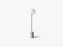 JWDA Floor Lamp, White Marble/Bronzed Brass