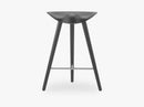 ML 42, counter stool, black stained beech / Stainless steel