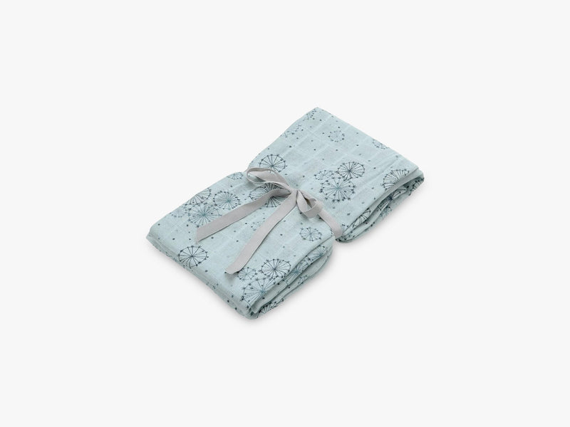 Swaddle Muslin Light, Printed, Dandelion Petrol