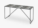 Bænk Tobi, Black/Marble Look, W80Xl30Xh40Cm