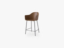 Harbour Chair - Counter, Black Steel Base/Khaki Shell
