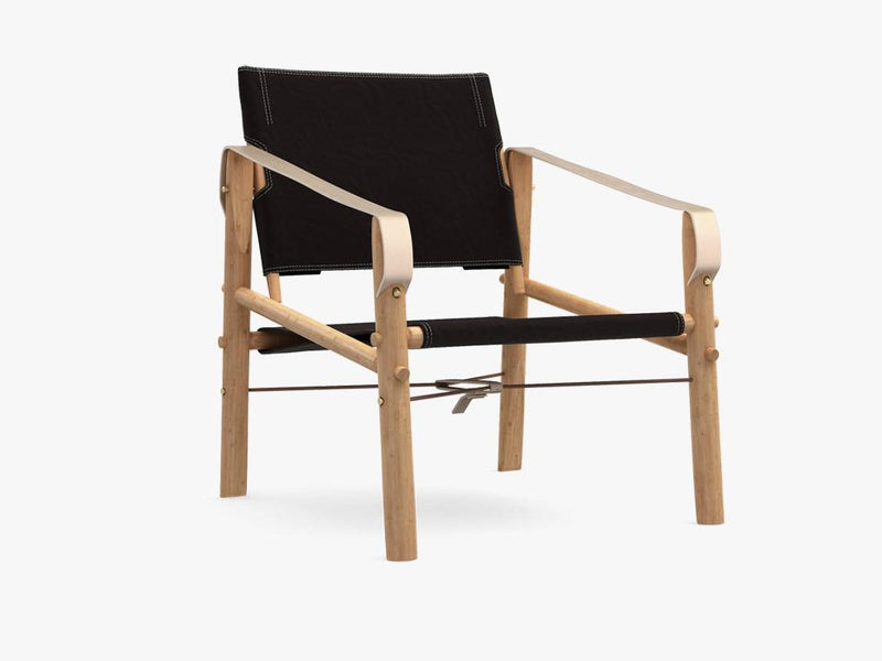 Nomad Chair, Black linen canvas