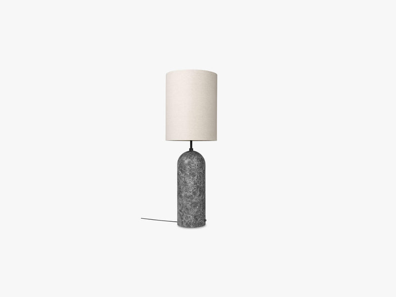 Gravity Floor Lamp - XL High - Grey Marble base, Canvas