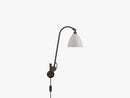 BL6 Wall Lamp - Ø16 Black Brass, Classic White Semi Matt