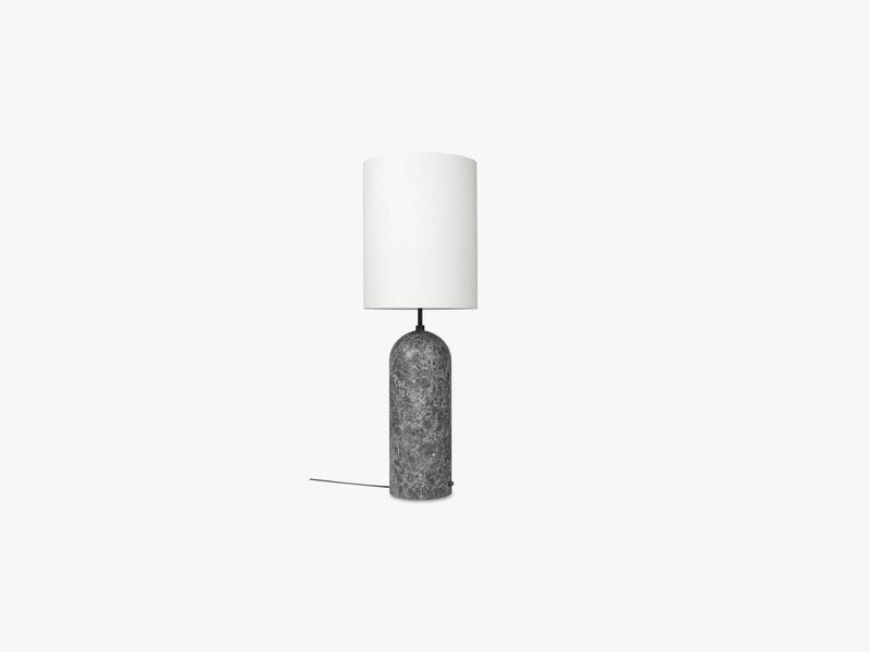 Gravity Floor Lamp - XL High - Grey Marble base, White