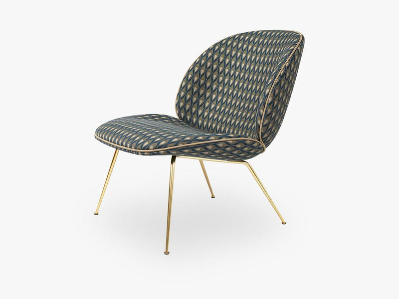 Beetle Lounge Chair -  Fully Upholstered - Conic Brass base, Backhausen-Pl-M7829A05 Piping Luce-17