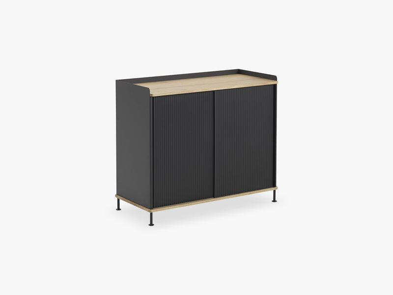 Enfold Sideboard / Tall, Oak/Black