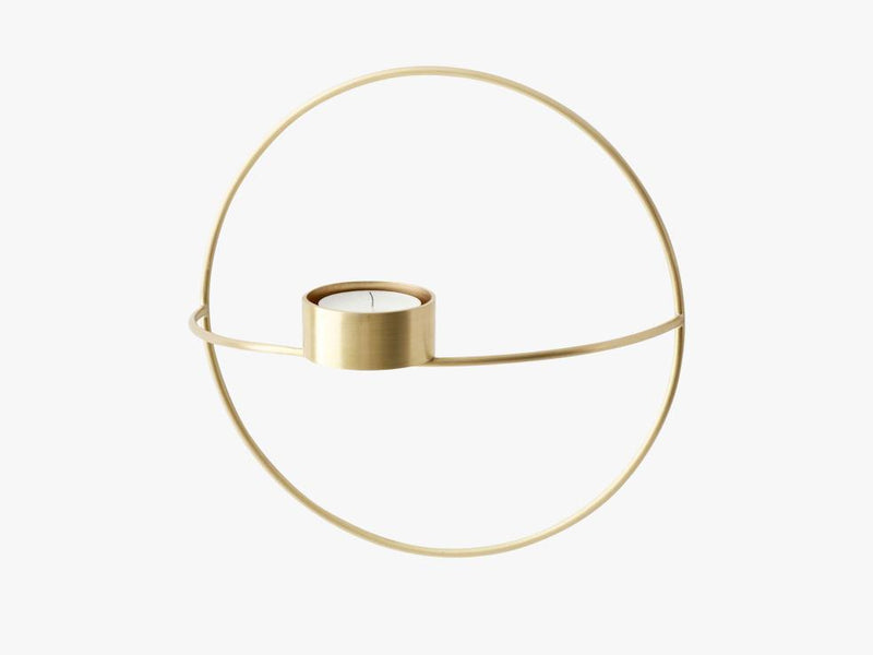 POV Circle, Tealight Candle Holder, S, Brass