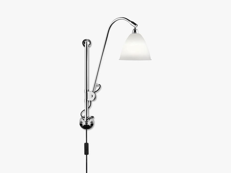 Bestlite BL5 Wall Lamp - Ø16 - Crome Base, Bone China