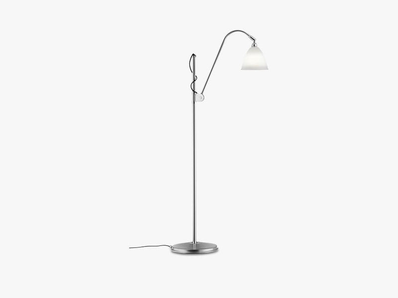 Bestlite BL3 Floor Lamp - Ø16 - Crome Base, Bone China