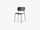 Co Chair Dining - Black Steel Base, Black Oak Seat/Back