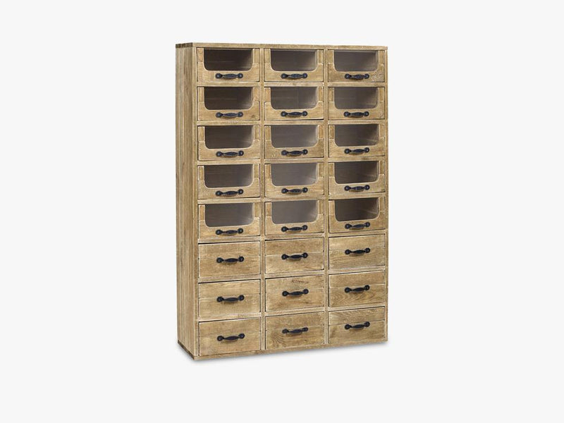 PHARMACY cabinet w drawers, wood