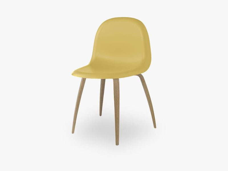 3D Dining Chair - Un-upholstered Oak base, Venetian Gold shell