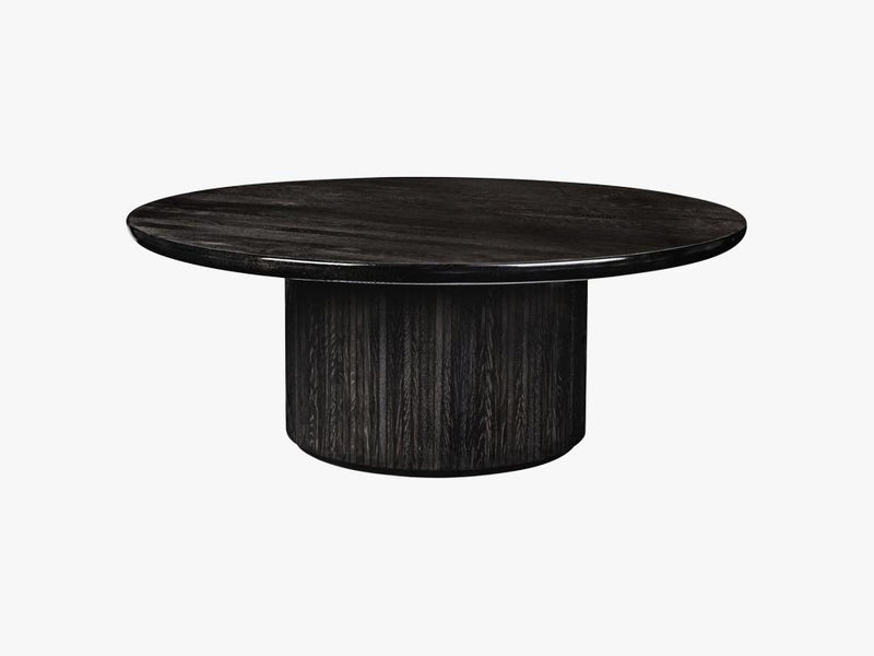 Moon Coffee Table  Round -  Ø120 - H45 cm - Veneer, Black/ Brown Stained, Matt lacquered