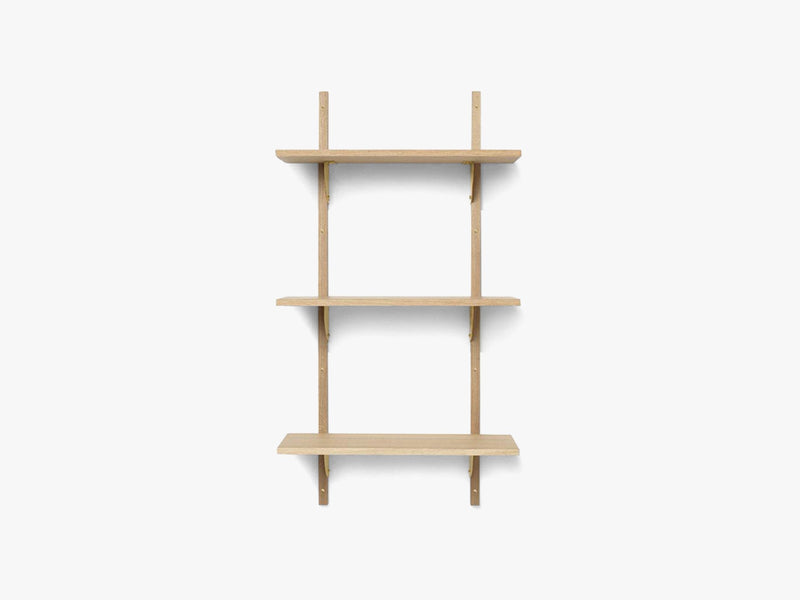 Sector Shelf T/N - Oak - Brass