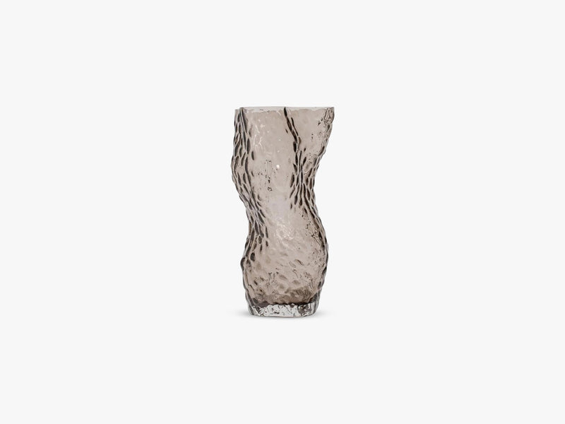 Ostrea Rock Glass Vase, Smoke