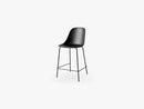 Harbour Side Chair - Counter, Black Steel Base/Black Shell