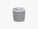 Quilted Storage Basket Medium, Grey