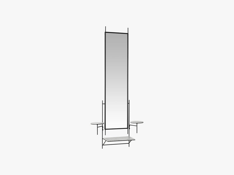 Wall Mirror, White Carrara marble