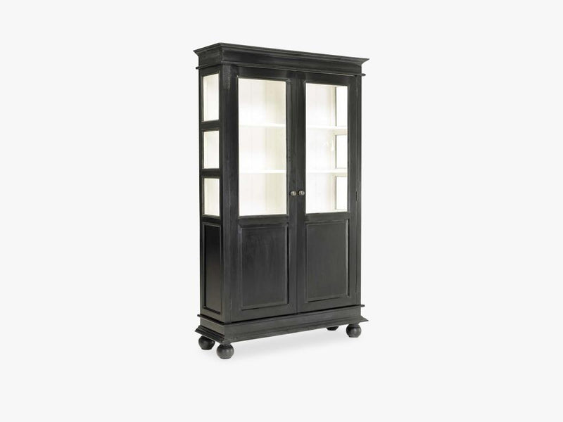 Double cabinet, black/white inside