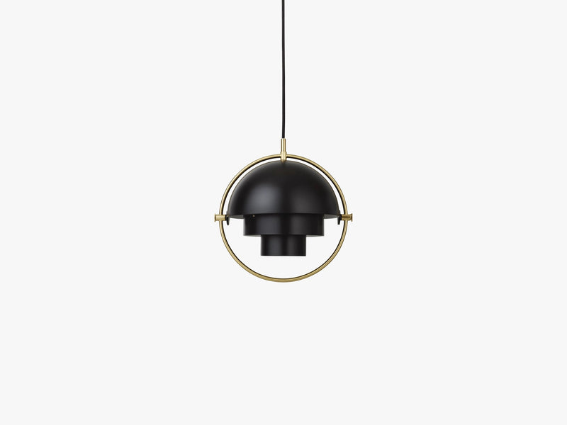 Multi-Lite Pendant - Small, Brass/Black Semi Matt