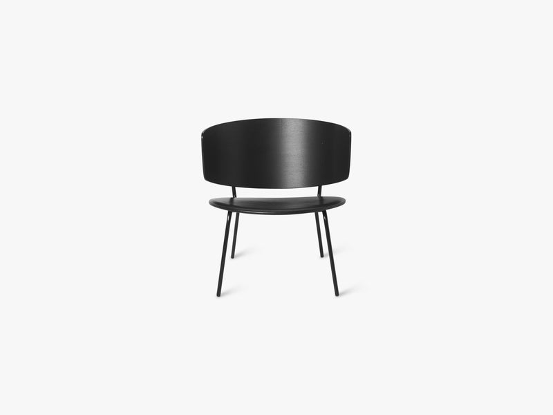 Herman Lounge Chair, Black Seat/Leather