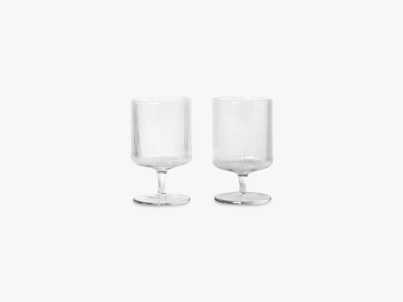 Ripple Wine Glasses - 2 pcs, Clear