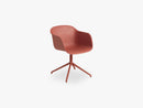 Fiber Armchair - Swivel Base WO Return - Normal Shell, Dusty Red/Dusty Red