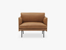 Outline Chair, Silk Leather - Cognac