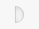 UNITY mirror 1/2 circle black, one size