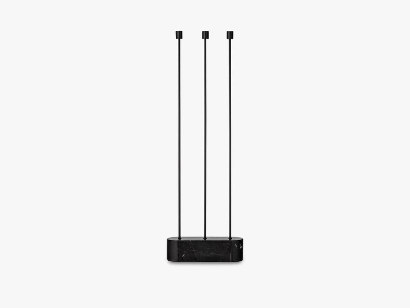 GRASIL floor candle holder, black