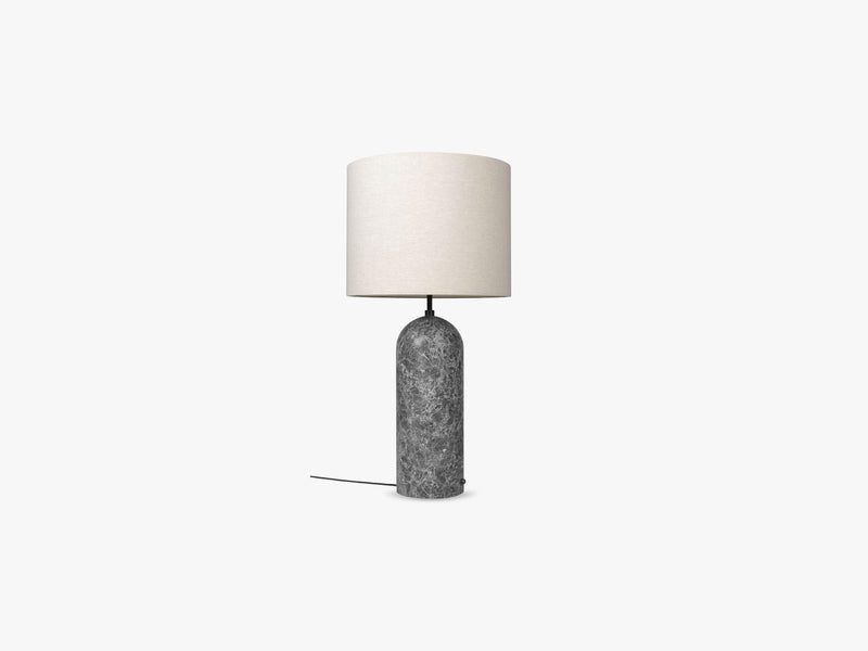 Gravity Floor Lamp - XL Low - Grey Marble base, Canvas