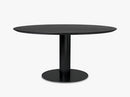 GUBI 2.0 Dining Table - Round - Dia 150 Black base, Black Stained Ash top