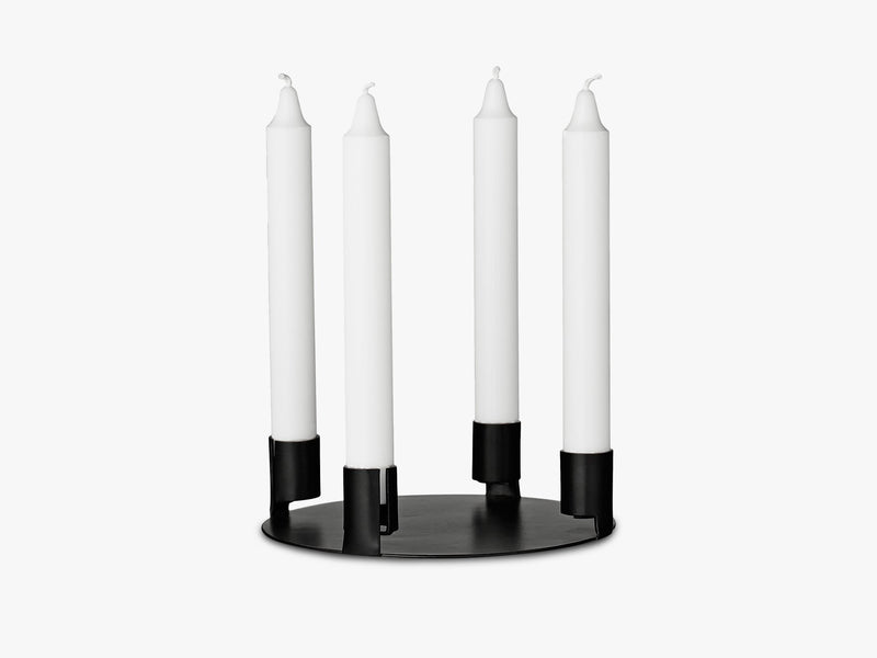 Bended Candle Holder - 4 Candles - Sort