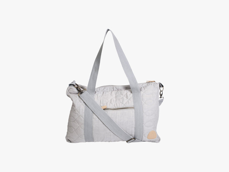 Quiltet taske med skulderstrop, elephant grey