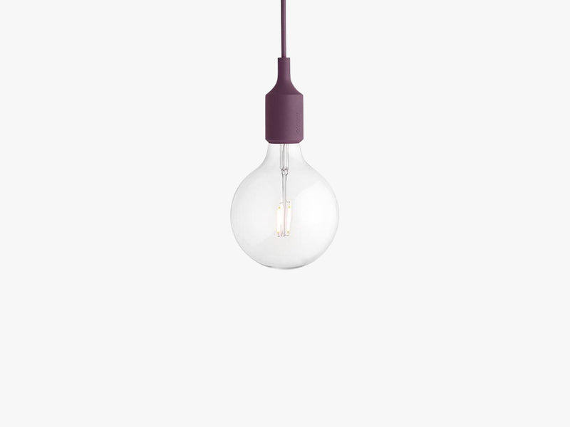 E27 Pendant Lamp, Burgundy