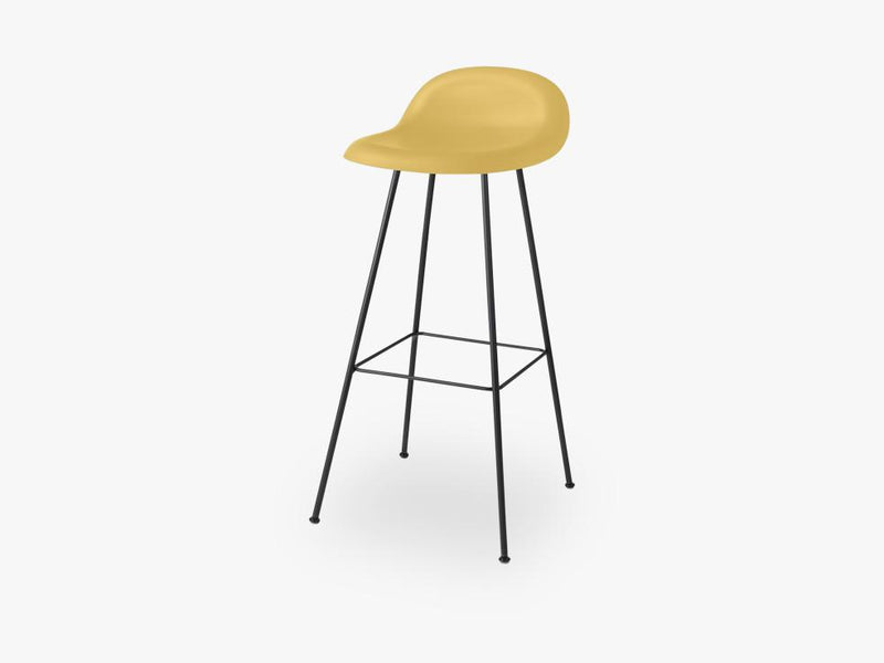 3D Bar Stool - Un-upholstered - 75 cm Center Black base, Venetian Gold shell