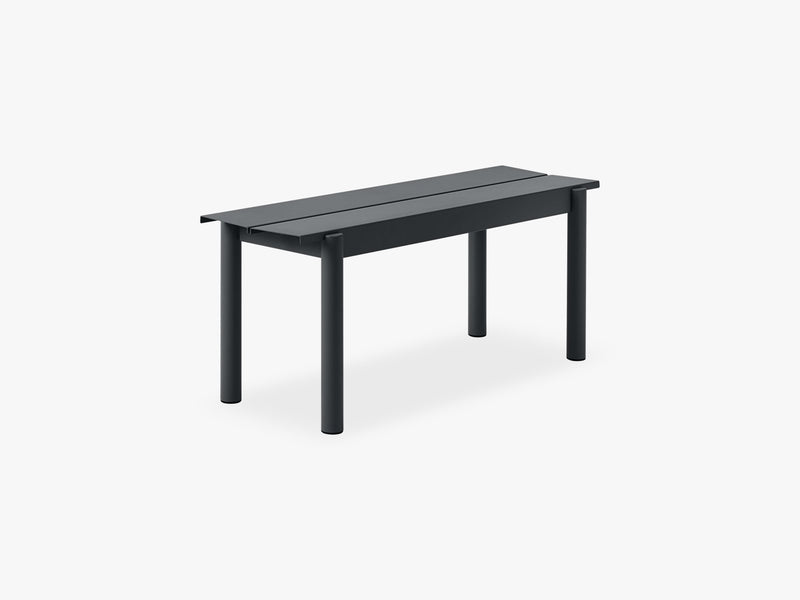 Linear Steel Bench - 110, Black