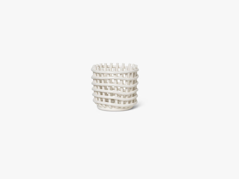 Ceramic Basket - Small - Off-White