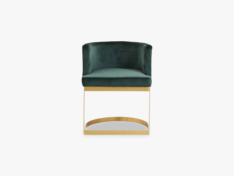 Lounge dinner chair, dark green