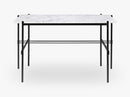 TS Desk - 120x60 Black base, Marble white top