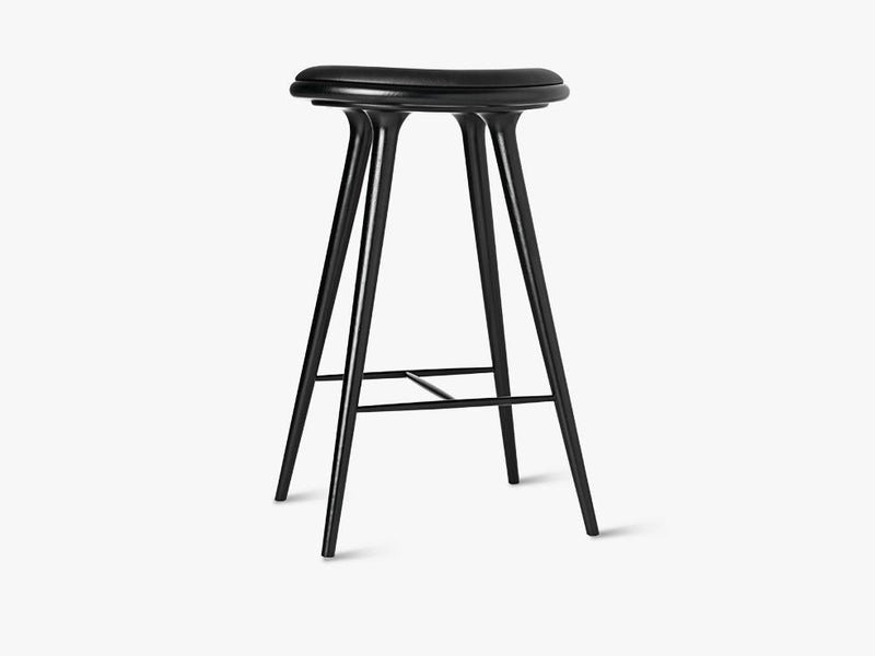 High Stool H74, Black Stained Oak