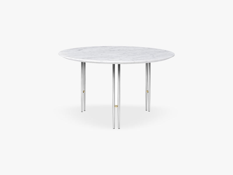 IOI Coffee Table - Ø70, Chrome/White Marble