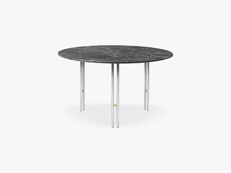 IOI Coffee Table - Ø70, Chrome/Grey Marble