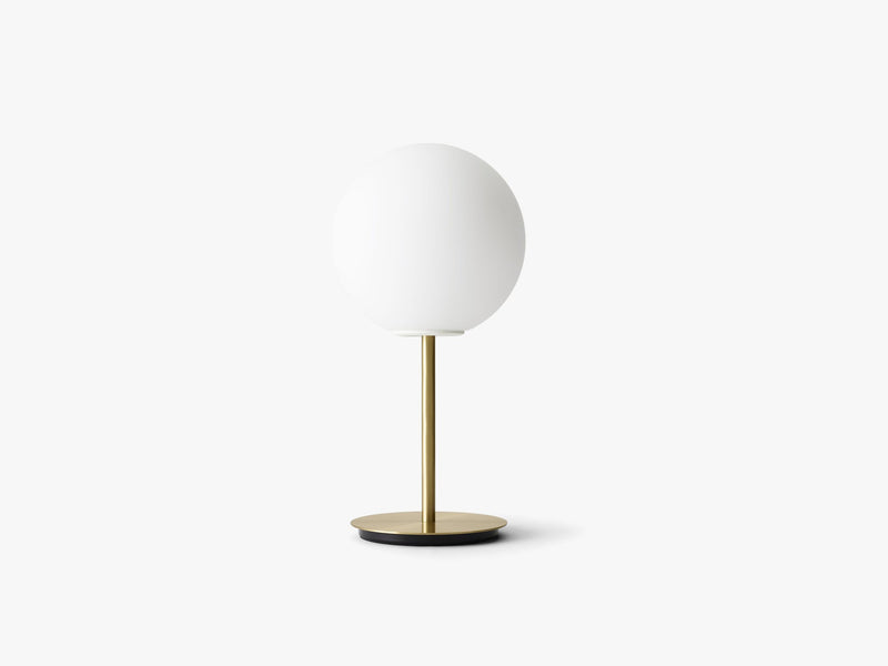 TR Bulb, Table Lamp, Brushed Brass w Matt Opal Bulb