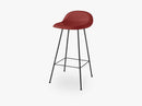 3D Counter Stool - Un-upholstered - 65 cm Center Black base, Shy Cherry shell